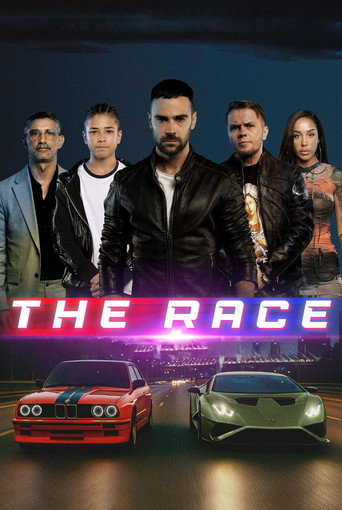 The Race (2025) Hindi Dubbed LionsgatePlay Poster